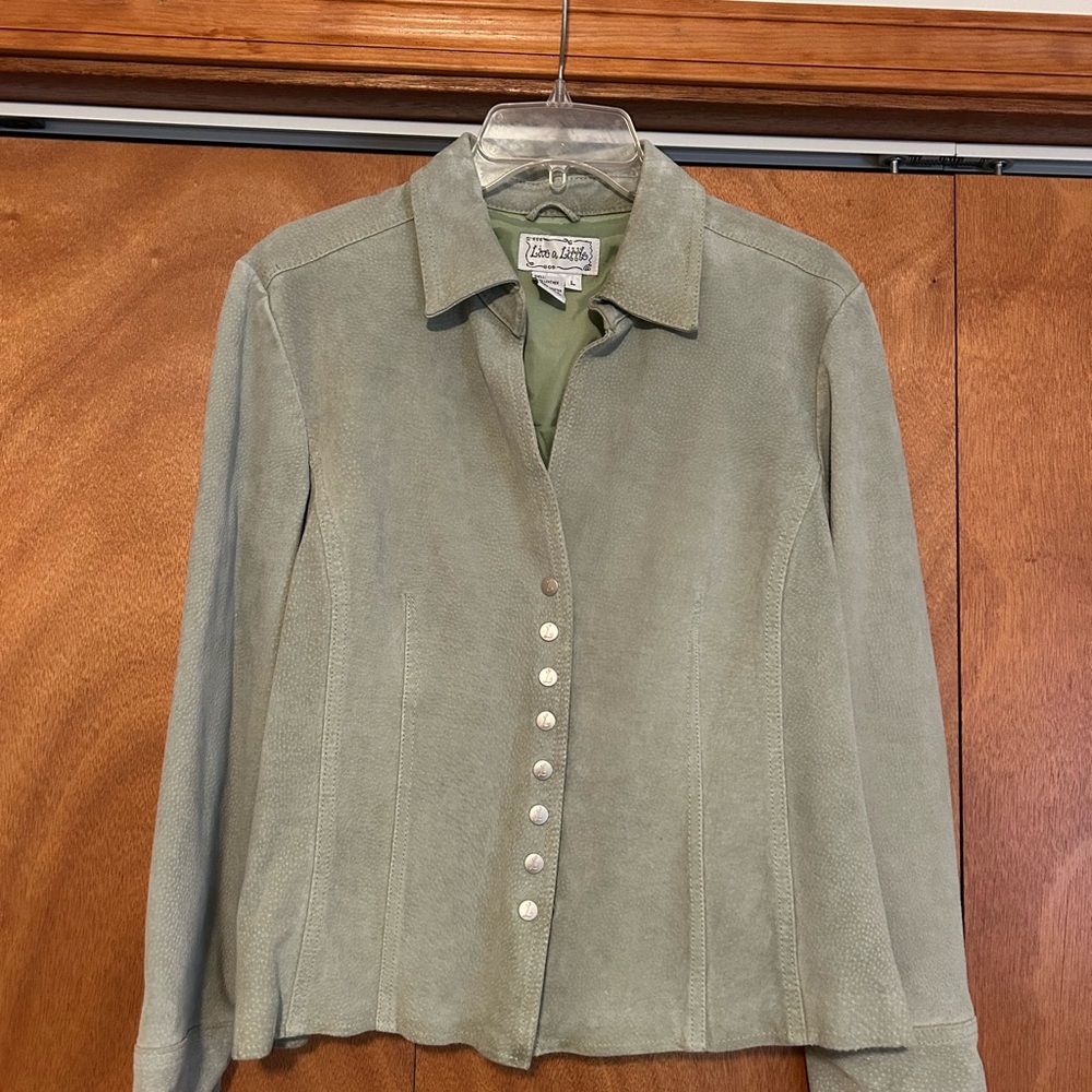 Live A Little Green Suede Women's Jacket